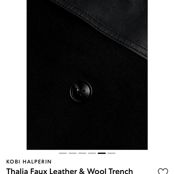 Kobi Halperin Black Faux Leather Trench Coat - Picture 7 of 15